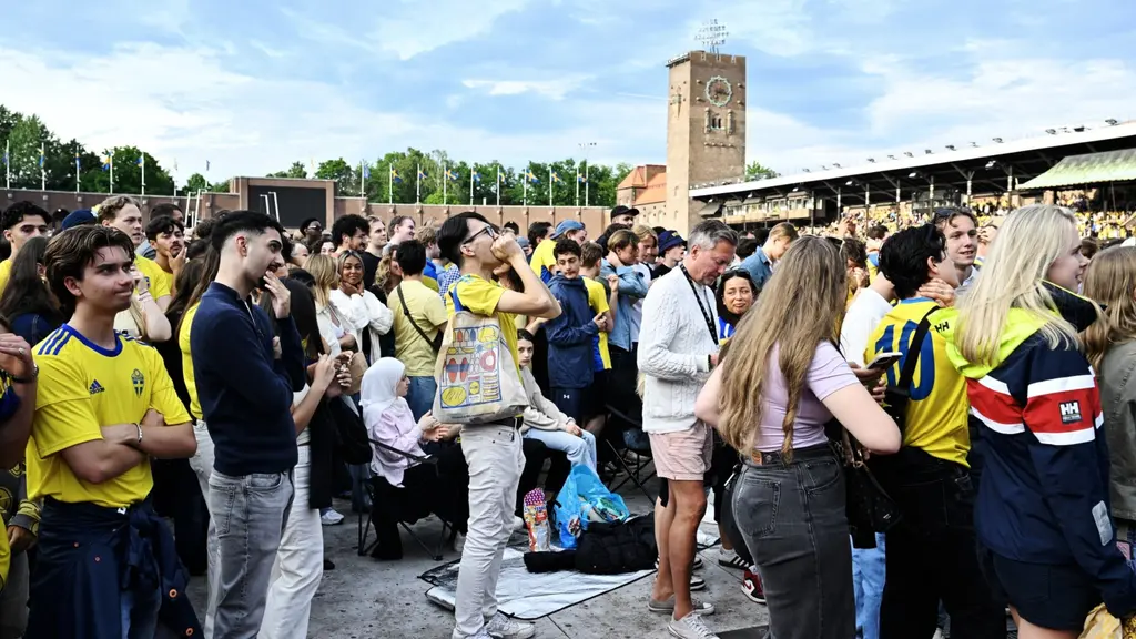 Matchen visades bland annat på Stadion.
