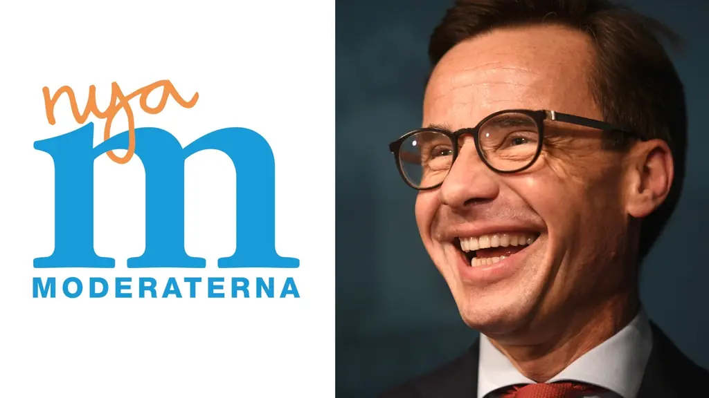 På fotot ser Ulf Kristersson glad ut. Han har glasögon.