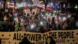 Stödmanifestation i Berlin för de regimkritiska protesterna i Iran.