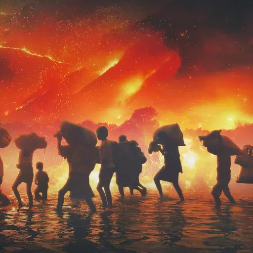 Människor som tvingas på flykt på grund av klimatförändringarna.