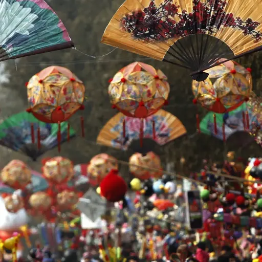 Bild från ett firande av det kinesiska nyåret.