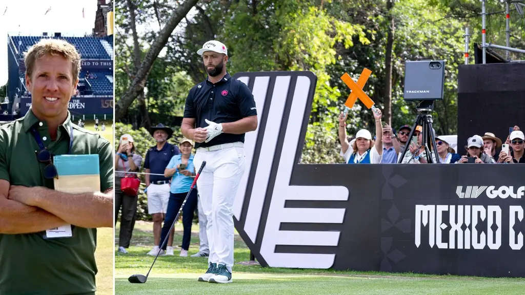 Martin Hardenberger och Jon Rahm LIV-golf. Foto: Privat och Charles Laberge/AP