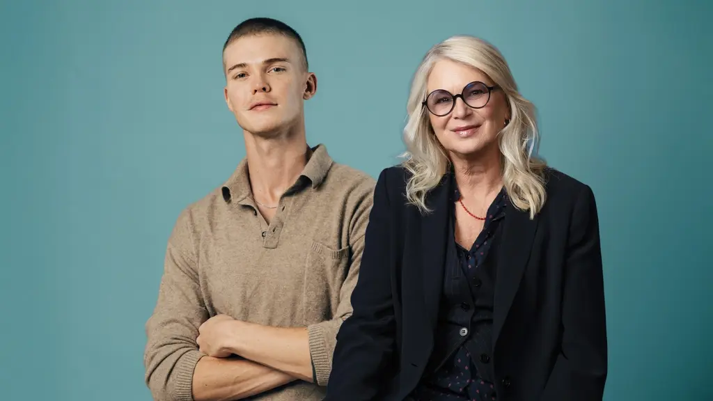 Erik Galli och Helena von Zweigbergk. Programledare för Talkshow i P1.