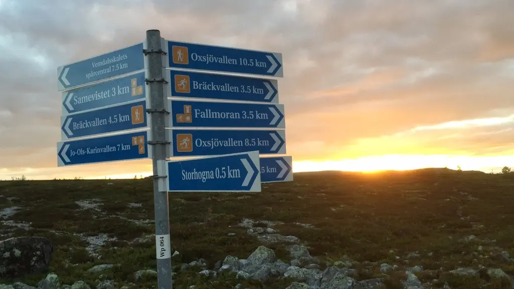 Vandringsled på fjället.