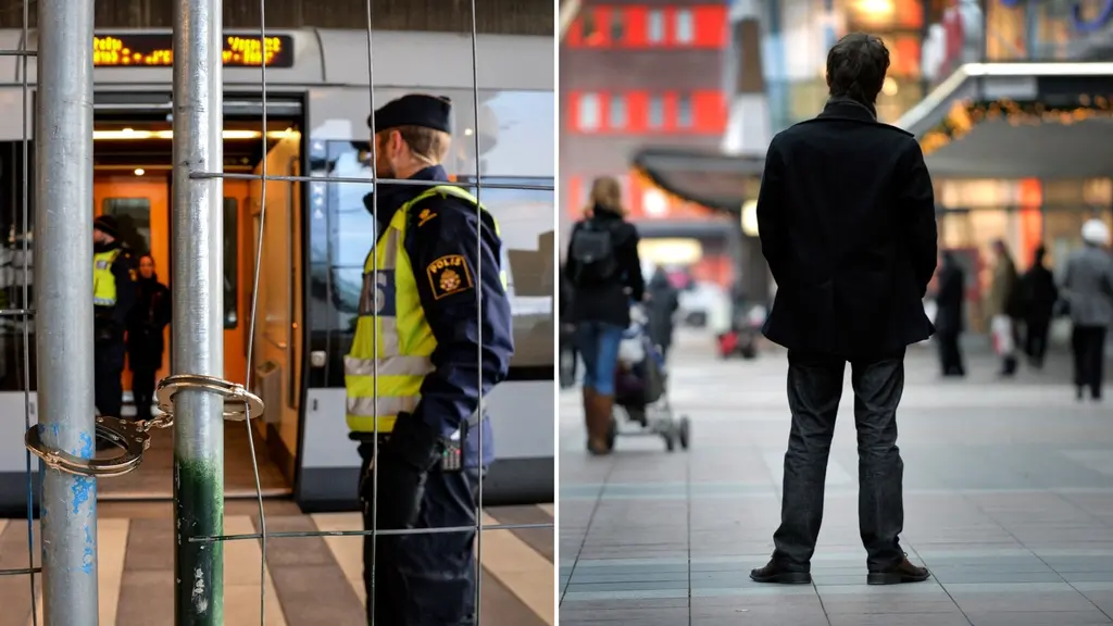 Polis vid gränskontroll i Hyllie och genrebild på papperslös flykting