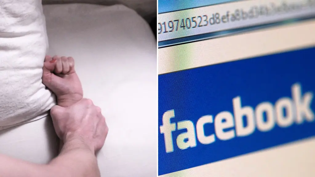 Genrebild på våldtäkt och facebooks logotyp