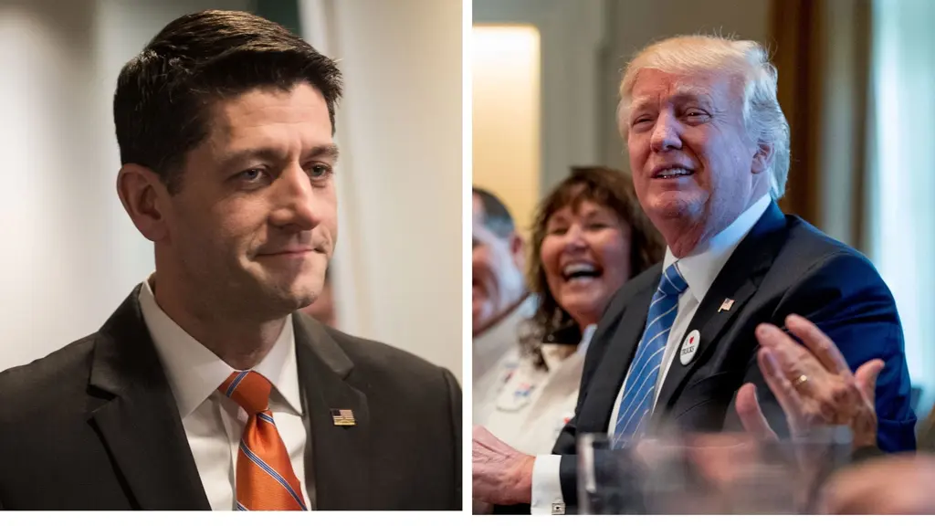 Paul Ryan (höger) och Donald Trump.