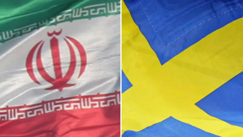 sveriges och irans flagga
