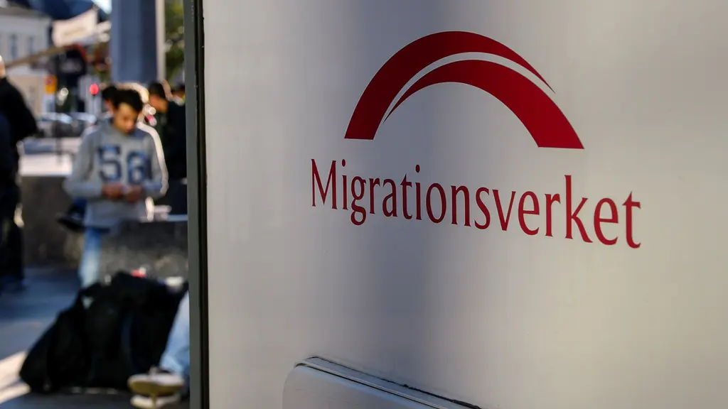 Migrationsverkets logga. Foto: Anders Wiklund/TT.