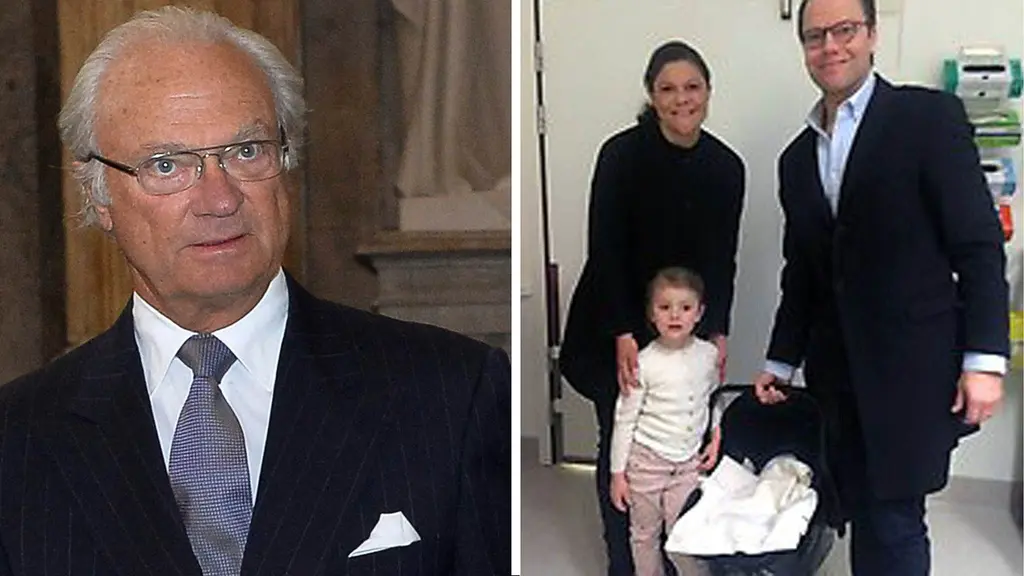Kung Carl Gustaf och Prinsessan Victoria med familj.