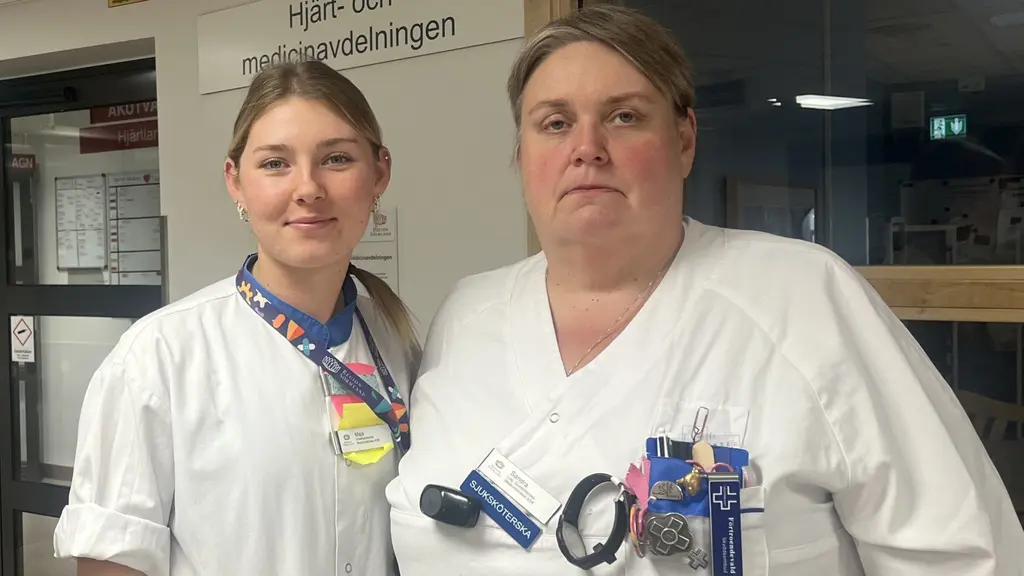bild på en undersköterska och en sjuksköterska