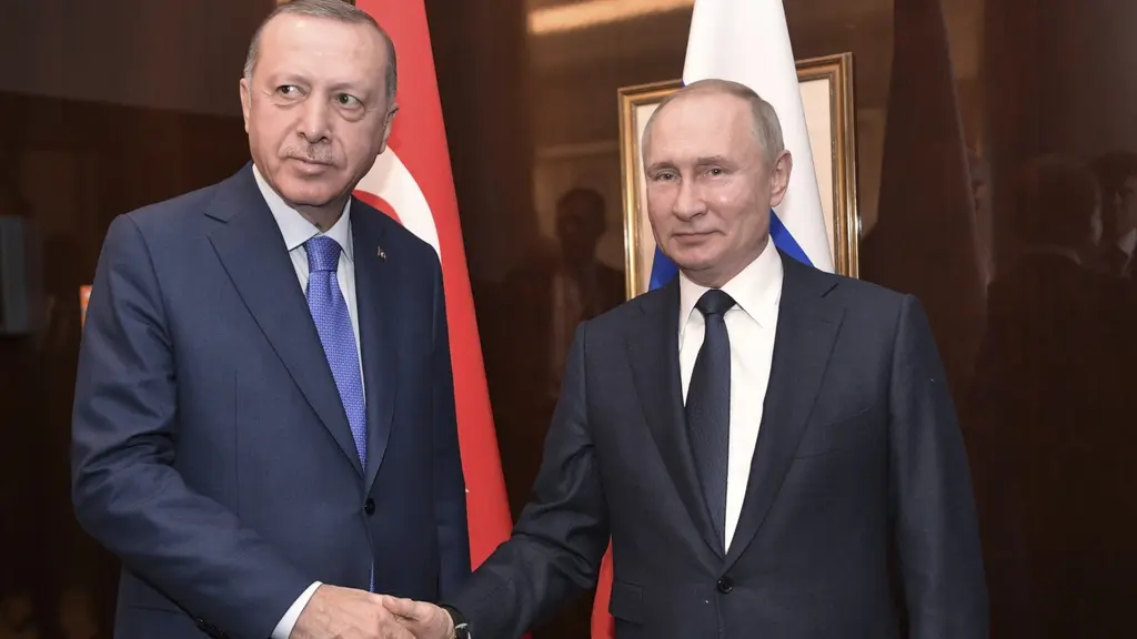 Turkiets president Erdogan och Rysslands president Putin.