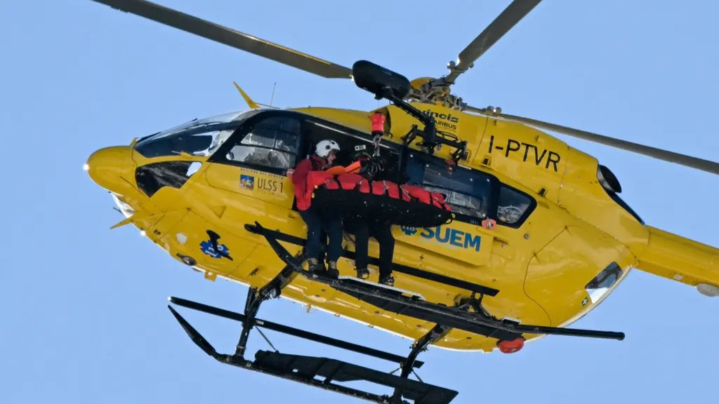 Helikoptern som Lindsey Vonn lämnade OS-backen med.