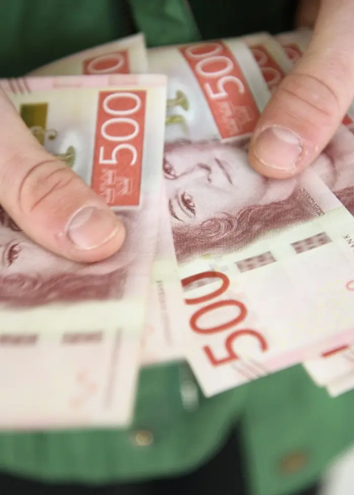 Svenska 500-kronorssedlar.