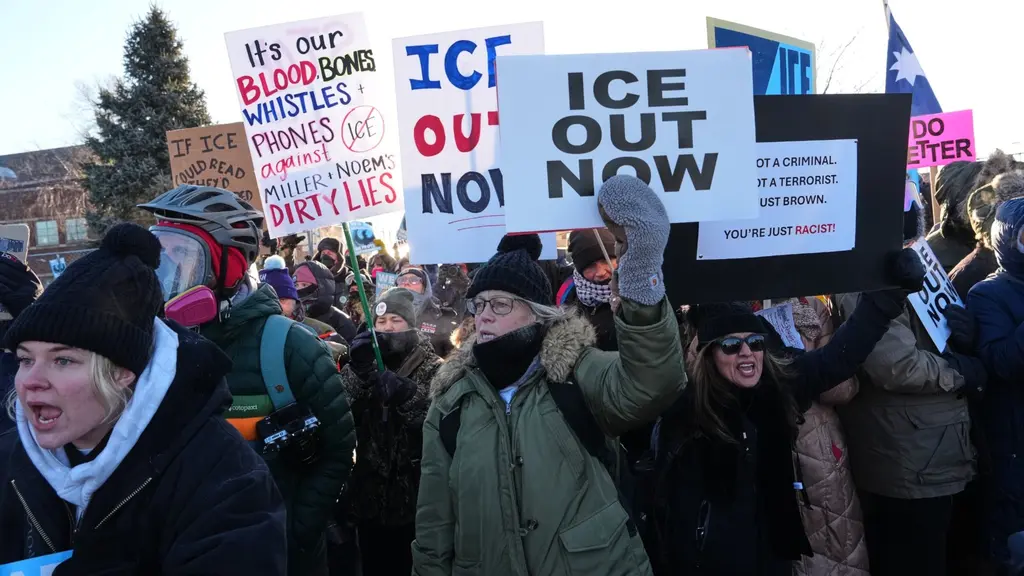 Demonstranter i Minnesota