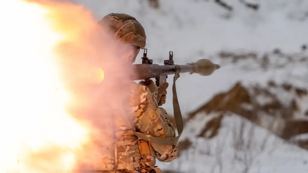 Ukrainsk militär under övning.