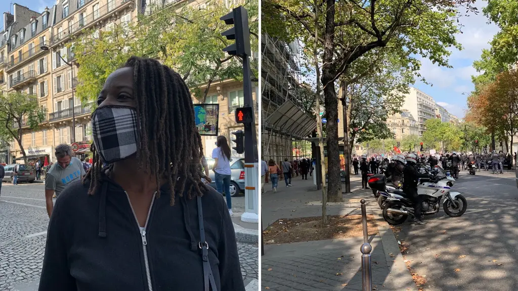 Gula västarna demonstrant i Paris