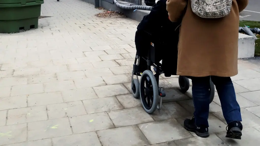 Personlig assistent och en rullstolsburen kvinna