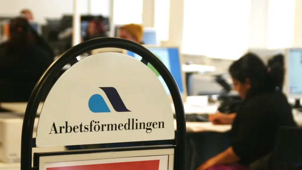 Skylt arbetsförmedlingen. Foto: Lisa Wahlström/Sveriges Radio