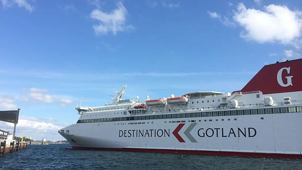 Gotlandsfärjan lägger till i Nynäshamn. Foto: Henrik Wallenius/P4 Gotland Sveriges Radio