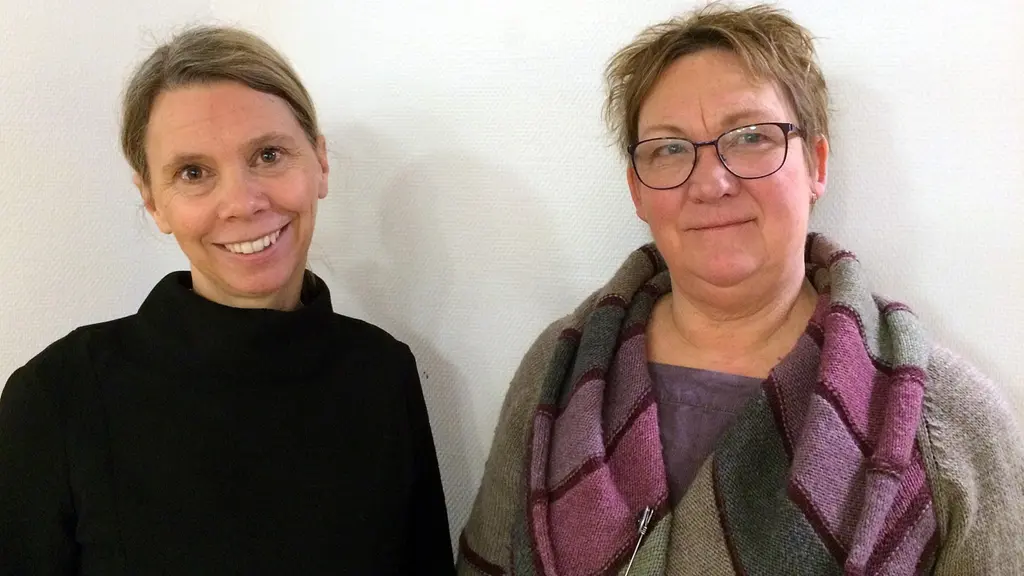 Eva Lindvall och Gisela Baumgren på Mini Maria i Visby.