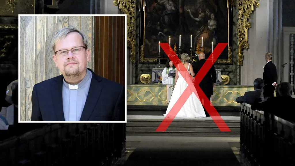 Prästen Lars Gårdfeldt från Carl Johans församling i Göteborg. 