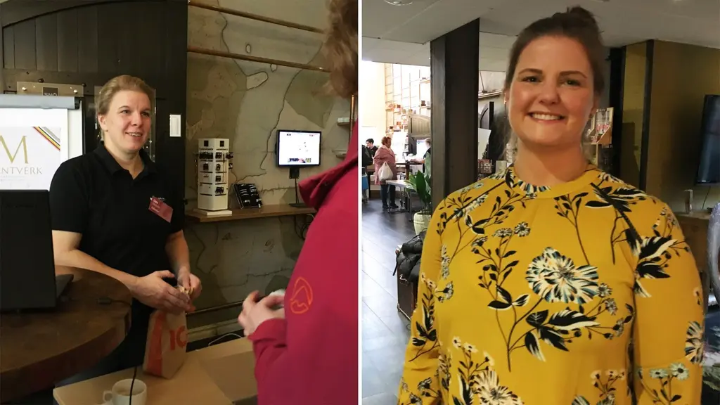 Liza Vikström, inskrivningsansvarig och Lina Lundmark, bagare från Ljusdal. 