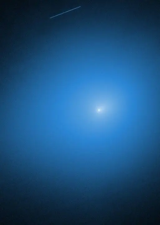 Bild på den interstellära kometen 3I ATLAS tagen av Hubbleteleskopet.