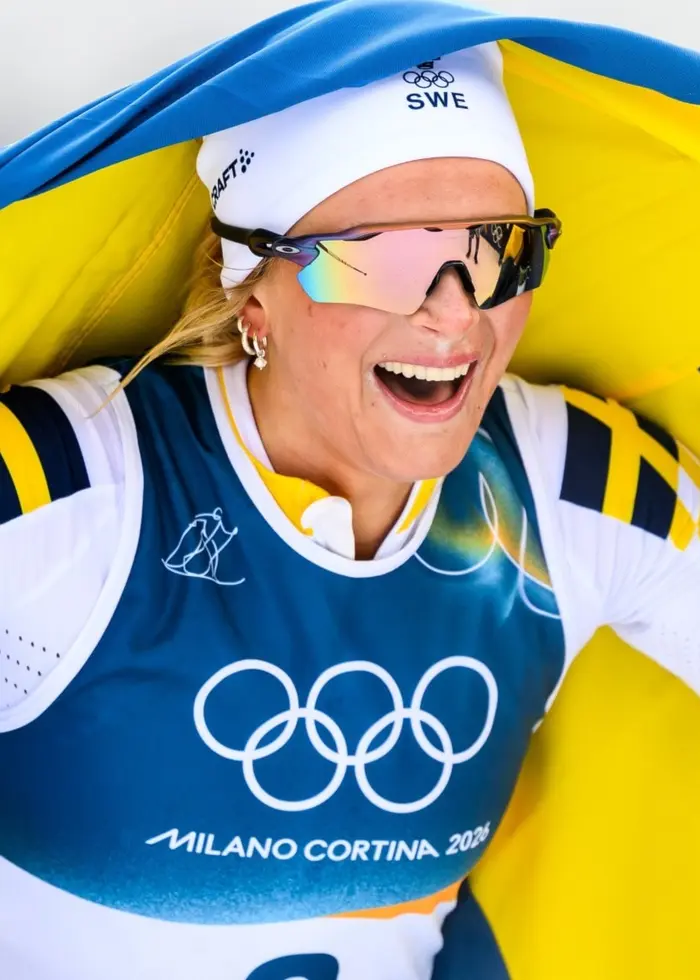 Frida Karlsson efter OS-guldet.