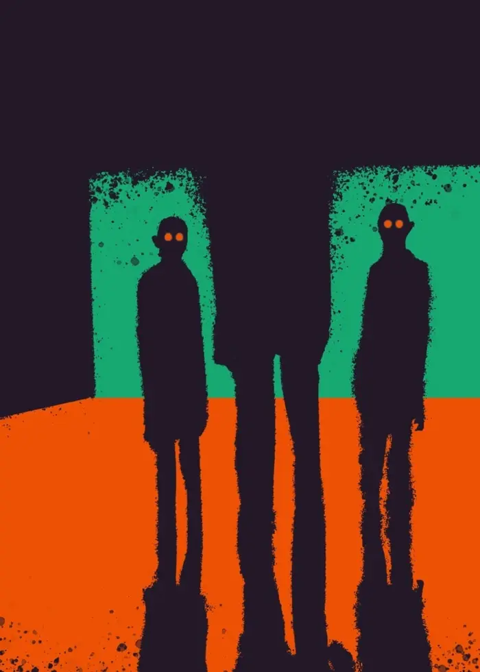 Tre mörka skepnader.