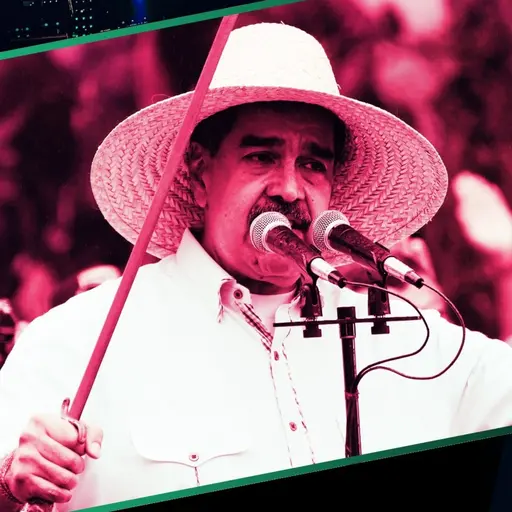 Maduro med ett svärd i handen