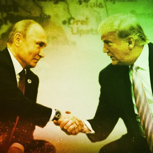 Putin och Trump skakar hand