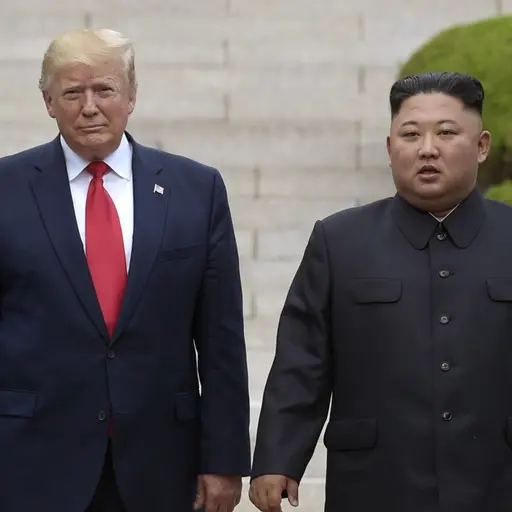 Donald Trump och Kim Jong-Un.